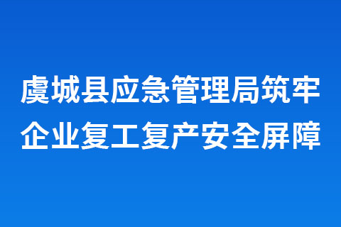 虞城縣應(yīng)急管理局筑牢企業(yè)復(fù)工復(fù)產(chǎn)安全屏障