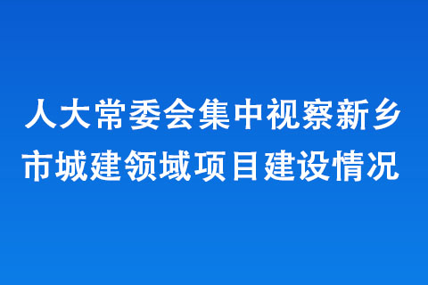 人大常委會(huì)集中視察新鄉(xiāng)市城建領(lǐng)域項(xiàng)目建設(shè)情況 