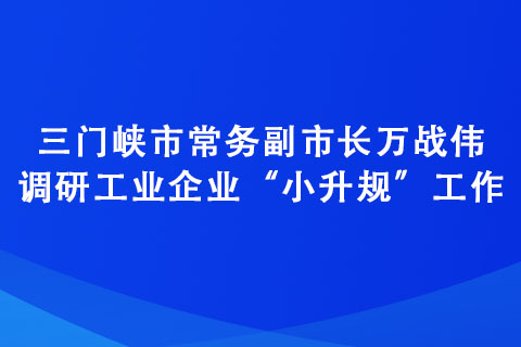 三門峽市常務(wù)副市長萬戰(zhàn)偉調(diào)研工業(yè)企業(yè)“小升規(guī)”工作